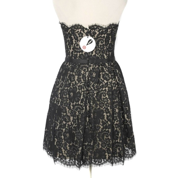 ROBERT RODRIGUEZ x Target Black Lace Strapless Fit & Flare Party Dress NWT - Picture 4 of 7